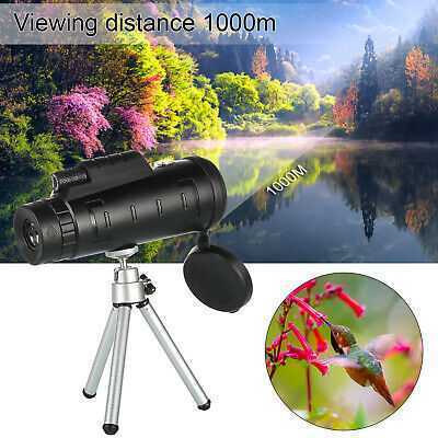 40X60 Portable HD Zoom Optical Lens Monocular Telescope + Phone Clip + Tripod UK