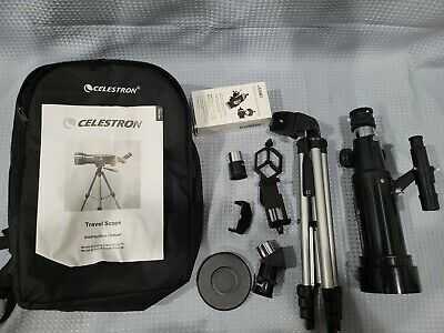 Celestron 21035 Travel Scope 70 Telescope 70mm Black With Bag And Manual #894