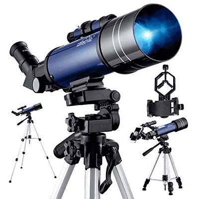 Telescope for Astronomy, Pro 400/70 FMC Glass Optical Refractor Telescope, With