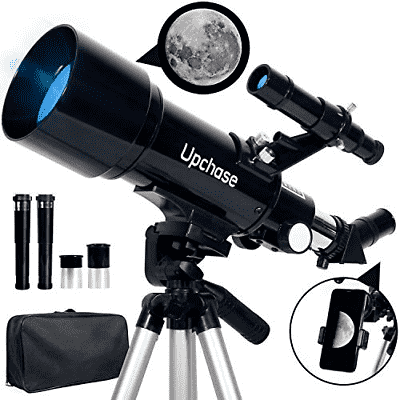 Upchase Astronomical Telescope, 400/70mm Refractor Telescope, Suitable for Easy