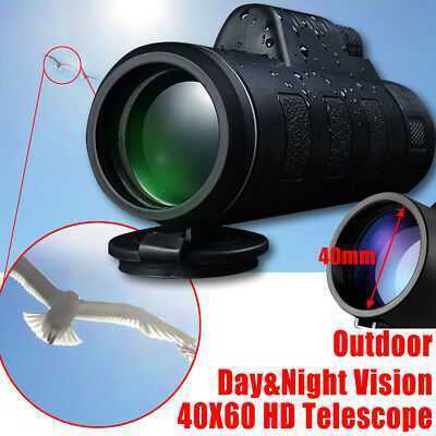 40X60 Focus HDOptics Lens Portable Hiking Zoom Monocular Telescope B2Z