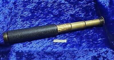 Vintage Goodall of London 3 Draw Brass x22 Brass Telescope with Cast Metal Grip