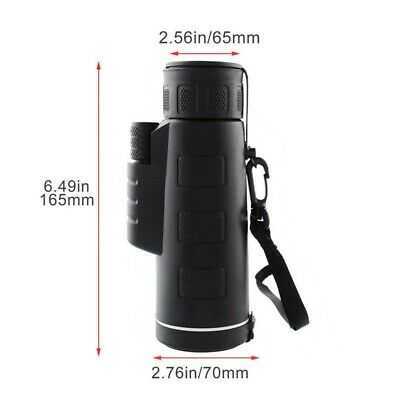 40X60 Focus*HD Optics Lens Portable Hiking Zoom Monocular Telescope #P6A