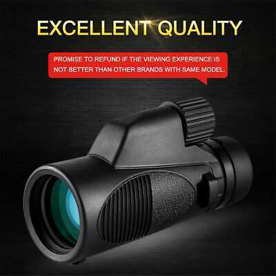 10X42 FMC Objective Lens HD Travel Monocular Telescope BAK-4 Prism Match Viewing