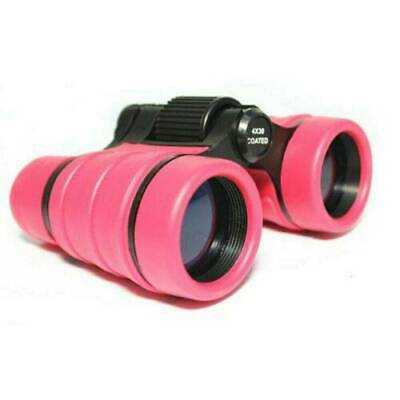 4x30 Kids Pink Binoculars Pocket Rubber Telescope For Kids Outdoor Games #BZ2