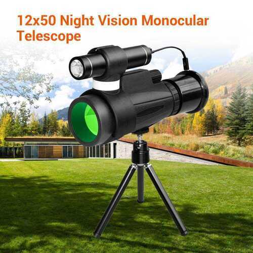 12*50 Wifi IR Night Vision Monocular Telescope+Tripod fit Nightwatching supply