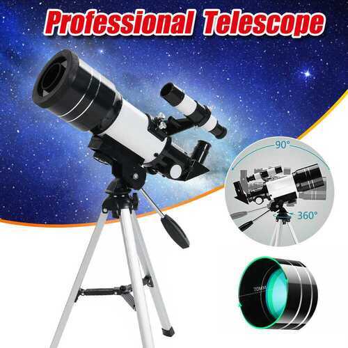 Professional 100X 70mm Aperture Astronomical Telescope Refractor Tripod Finder