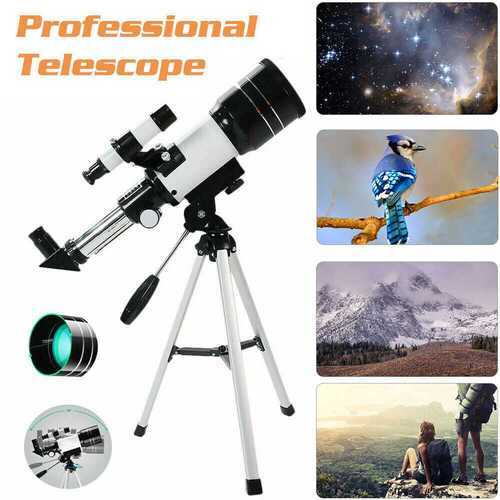 300/70mm Aperture Astronomical Telescope Refractive Finderscope Refractor Tripod