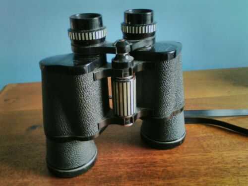 Vintage Proloisirs Binoculars 12x50 Coated Optics and Brown Case Made in Macau.