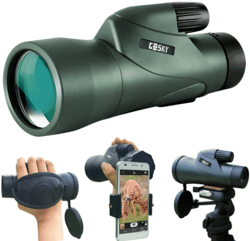 Gosky 12x55 High Definition Monocular Telescope and Quick Smartphone Holder -