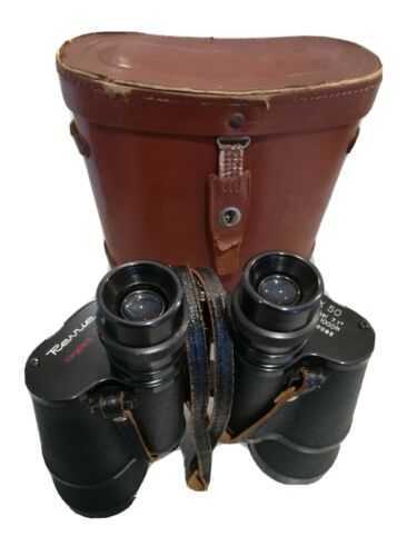 Vintage Japan Made Revue Vergutete Optik 7x50 Binoculars with lens caps and Case