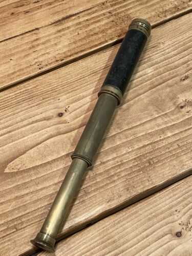 Vintage Brass Extendable Telescope For Restoration