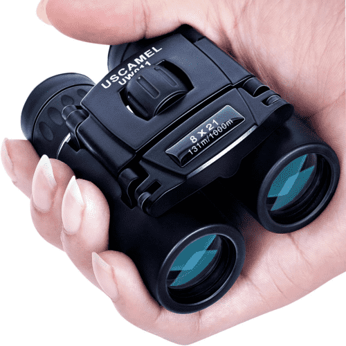 USCAMEL Folding Pocket Binoculars Compact Travel Mini Telescope HD Bak4 Optics