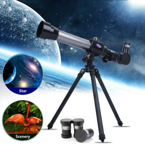 Science Telescope with Tripod 3 Eyepieces Portable For Kids Children and Beginners