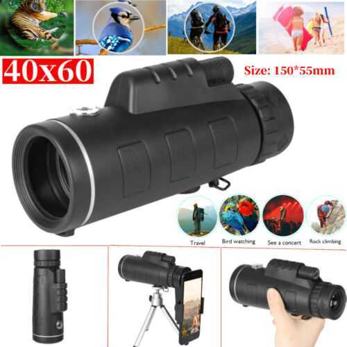 10x Portable HD Monocular Telescope Green Film Optical Lens Hunting Camping