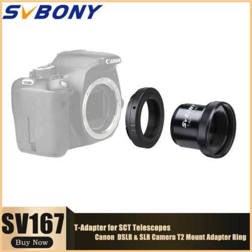 SVBONY SCT T-Adapter forSchmidt-Cassegrain Photography+Canon T Mount AdapterRing