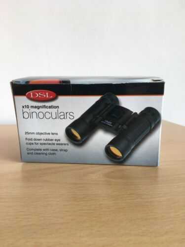 DSL 10 x 25 Binoculars 10x Magnification Travel Birdwatching Hiking Pocket Sized