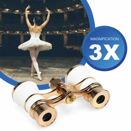 3x25 Opera Theater Glasses Binoculars Coated Lens with Handle Retro Design Gift