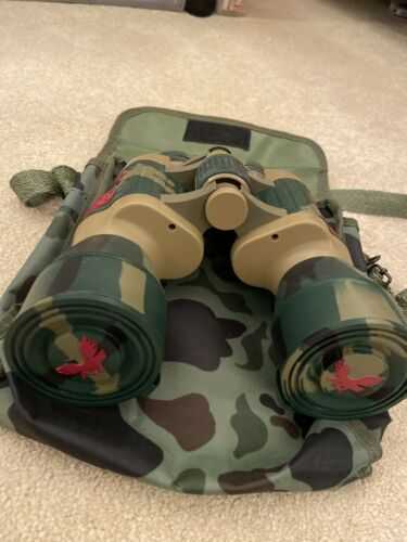 Russian CCCP Binoculars With Built In Compass And Case