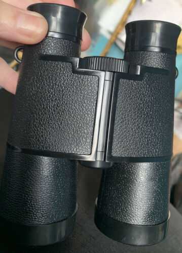 Vintage Plastic Binoculars 6x35 High Power With Case