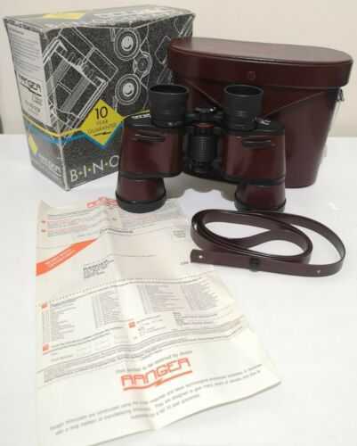 Ranger Binoculars 8x42 ZCF Burgundy with Travel Case and Box + Papers FAB COND.