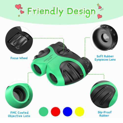 HD Kid Children Magnification Toy Binocular Telescope Anti-skid Christmas Gifts