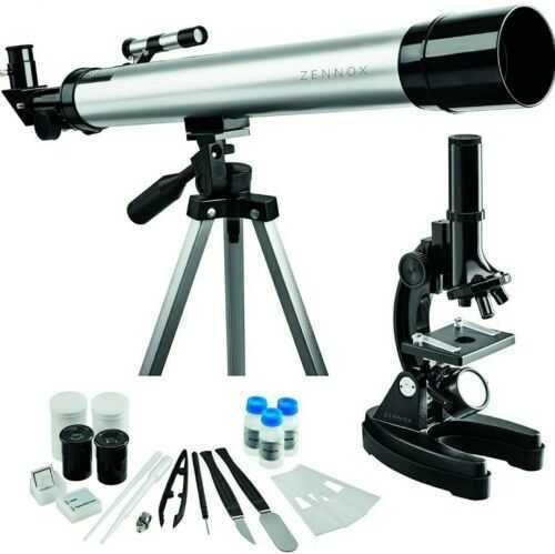 Zennox G2152 Refractor Telescope 60x129 and 900x Microscope Set