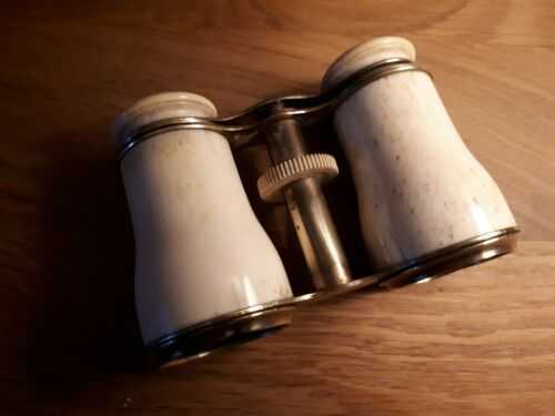 Vintage Bone and Brass Binoculars Only No Case