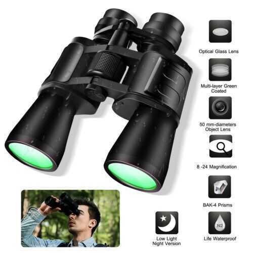 180X100 Powerful Zoom Binoculars Optics Hunting Telescope Day/Light Waterproof