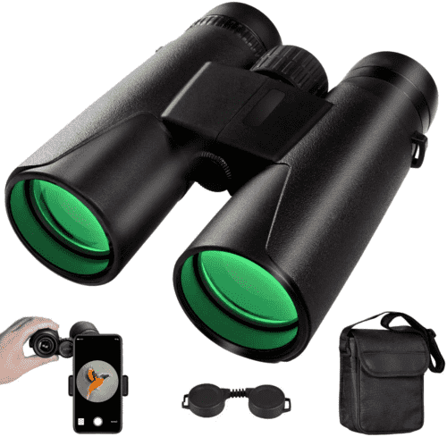 12x42 Binoculars, High Power Binocular for Adults, BAK4 Prism, FMC Lens, and Ideal