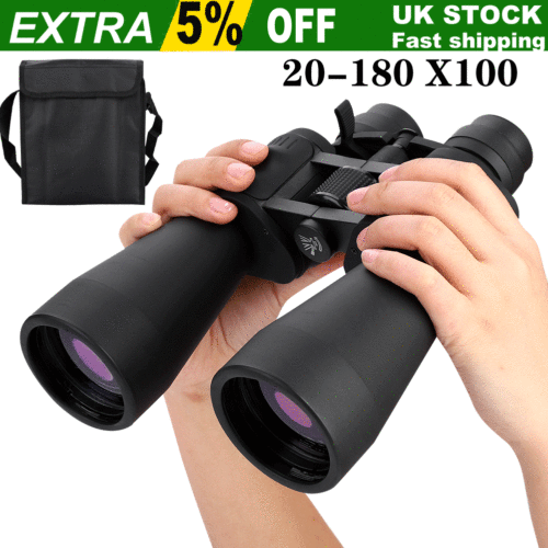 High Power HD 20-180x100 Portable Night Vision Optics Zoom Binoculars Telescope