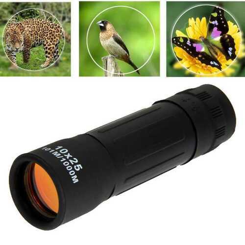 Super High Power 10x25 Portable HD Monocular Telescope OPTICS BAK4 Night Vision