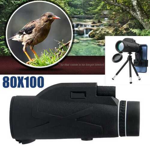 80X100 Zoom BAK4 Lens Monocular Telescope Hunting Caming Hiking Professional UK