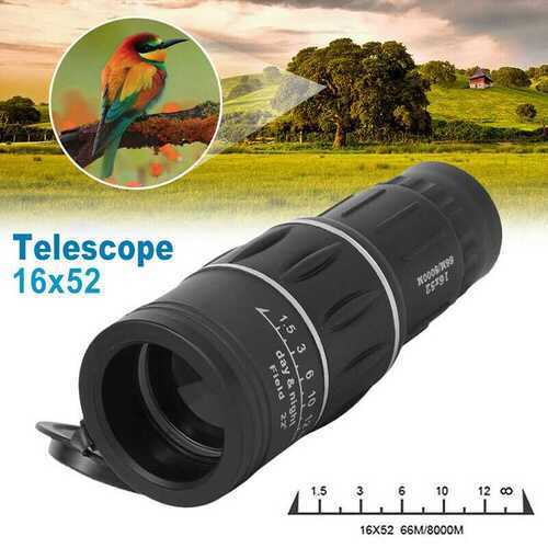 Hunting Camping Hiking 16 X 52 HD Optical Monocular Telescope Day and Night Vision