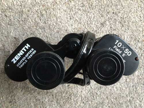 Zenith 10 x 50 Binoculars coated optics light weight (5) case all lens covers