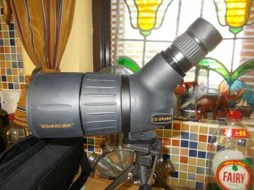 Vision King 12-24 x 60mm zoom spotting scope with tabletop tripod and soft case