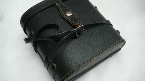 Rigid Black Hard Leather Binocular Case Bag