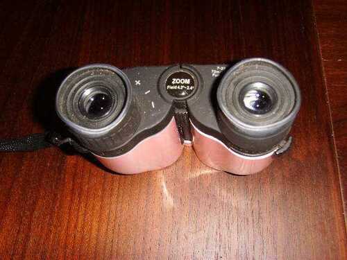 Children's binoculars with case - pink