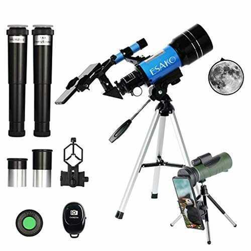 ESAKO Telescope for Kids and Beginners 70mm Portable Astronomical Telescopes with