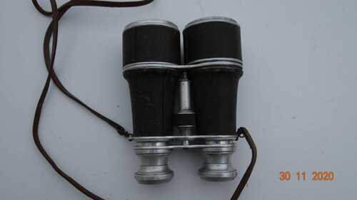 Vintage binocular approx. 6x45mm with leather covered aluminium body