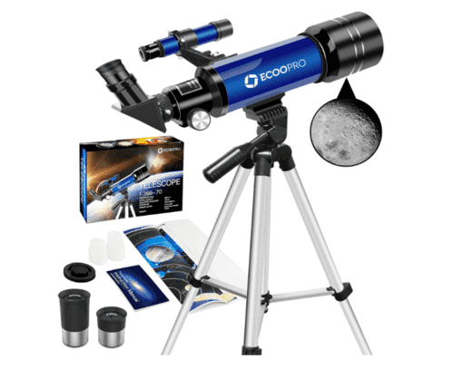 70mm Astronomy Refractor Telescope | Adjustable Tripod Children Adults Gift