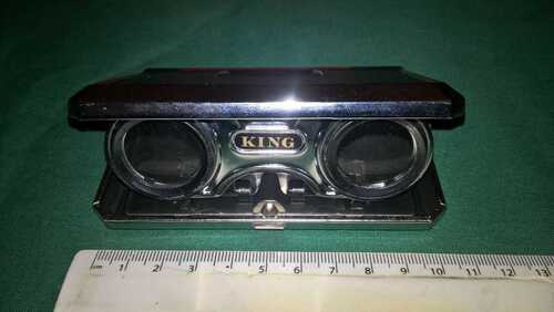 Vintage Folding Opera Glass 2.5X Coated Lenses KING in original box