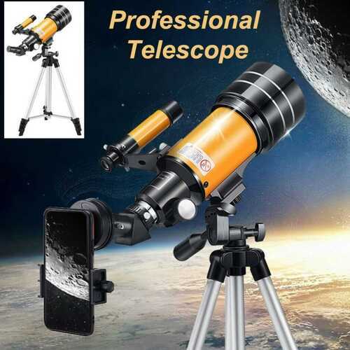 70mm Telescope High Magnification Astronomical Refractive Eyepiece Tripod Space