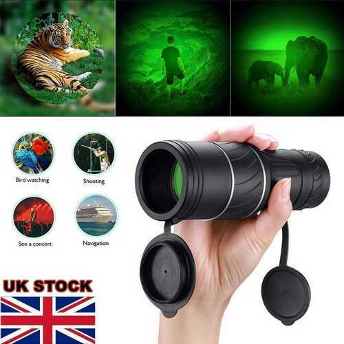 Day Night Vision 40x60 HD Optical Monocular Hunting Camping Handheld Telescope