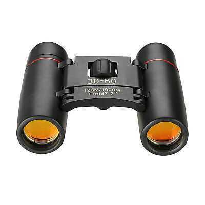 30 X 60 Compact Binoculars Foldable Telescope  Mini Outdoor Camping With Case