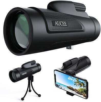 12x50 Monocular Telescope for Adults, AUCEE HD High Power Bak4 Prism Monocular