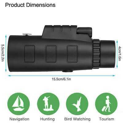 50x60 HD Optical Monocular Telescope Clip Day Phone Photographing Night Vision