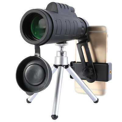 Outdoor NEW 50x60 Monocular Telescope Phone Clip HD Lens Portable Black Outdoor