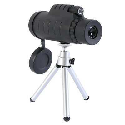 Monocular Telescope Phone Clip HD Lens Portable Black Outdoor BAK4 Prism UK