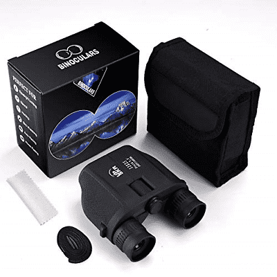 UPSKR 12X25 Compact Binoculars with Low Light Night Vision, Large Eyepiece High